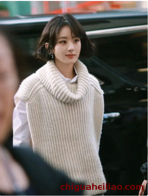 赵丽颖短发新风格:37岁如少女般青春